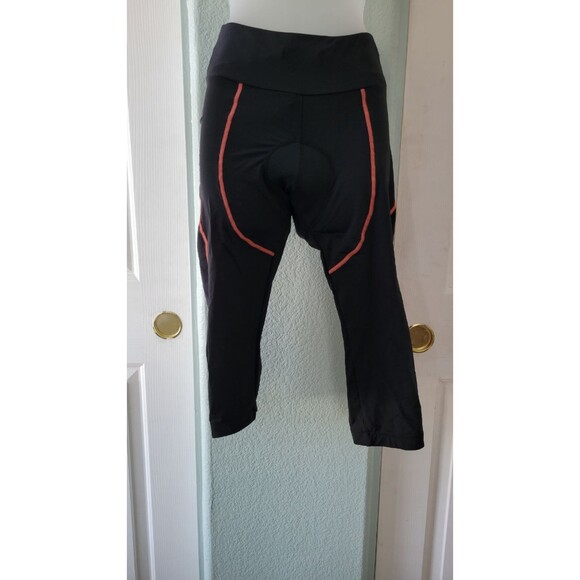 Spoear 3/4 Black/Pink Padded Bike Riding Cycling Capri Tights Sz S - Picture 4 of 8